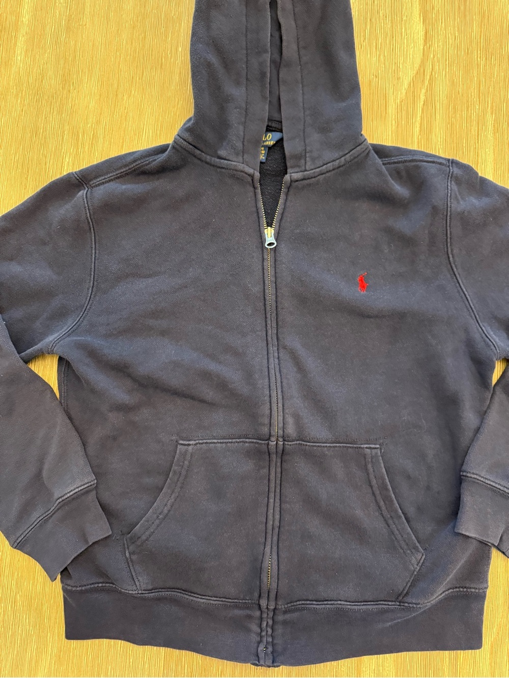 Polo Ralph Lauren Boys Black Full-Zip Hoodie Size Large (14-16)